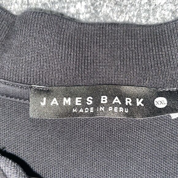 James Bark Polo Shirt Mens Size XXL Black Pima cotton Golf Casual Outdoors - Picture 2 of 9